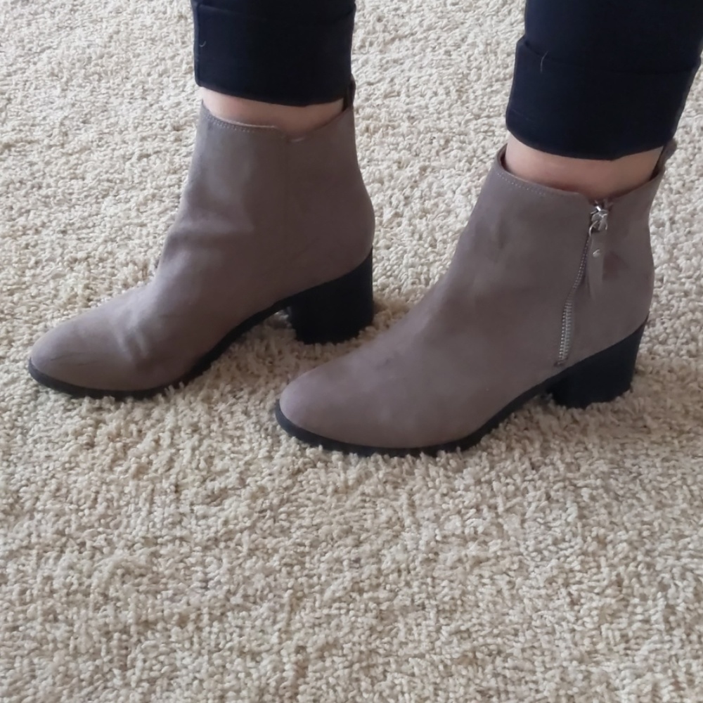 H&M Gray Heeled Booties